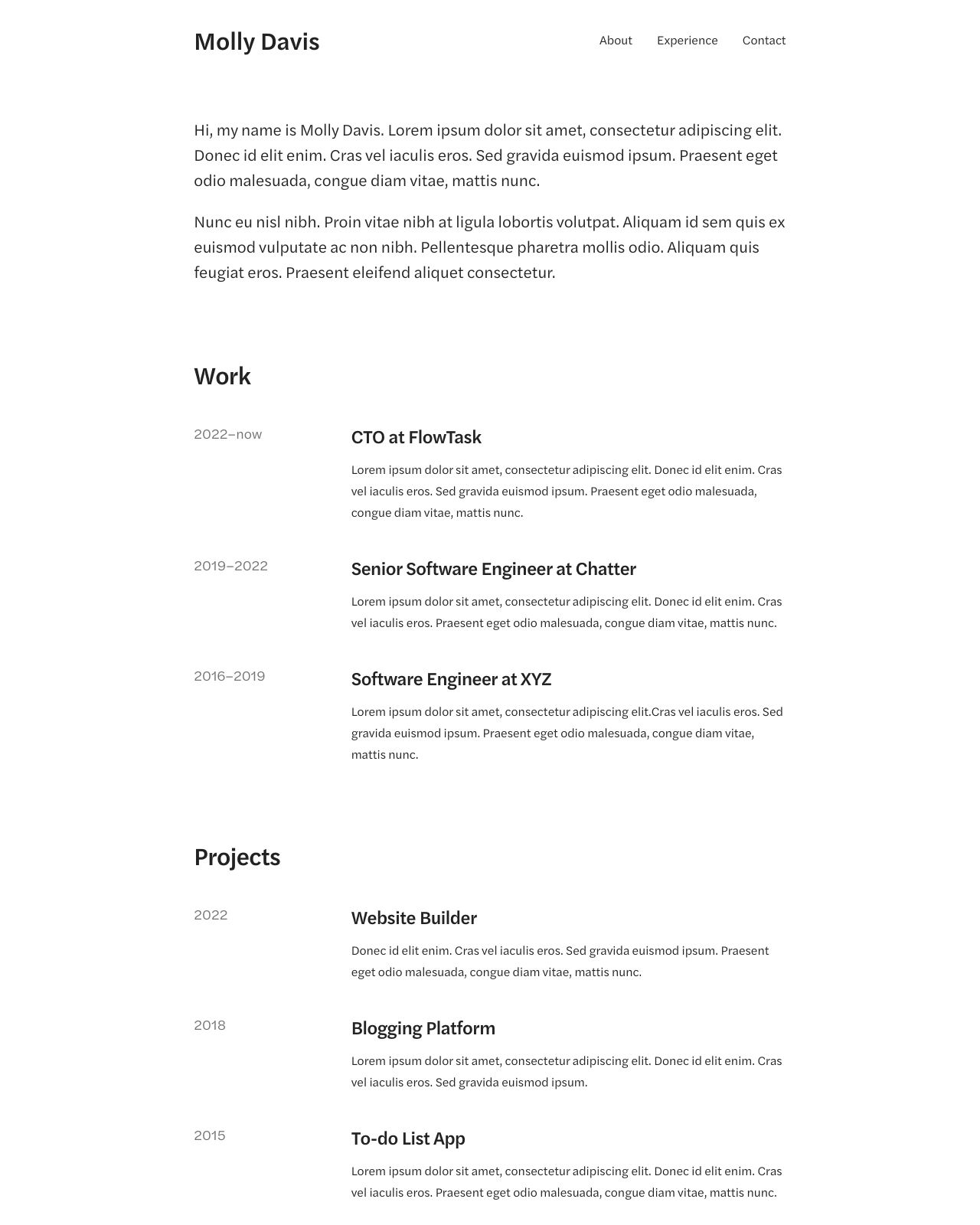 Resume template